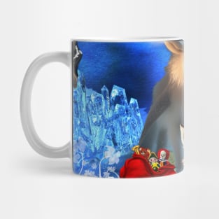 Little reindeer and cute fox wish you a merry christmas time Mug